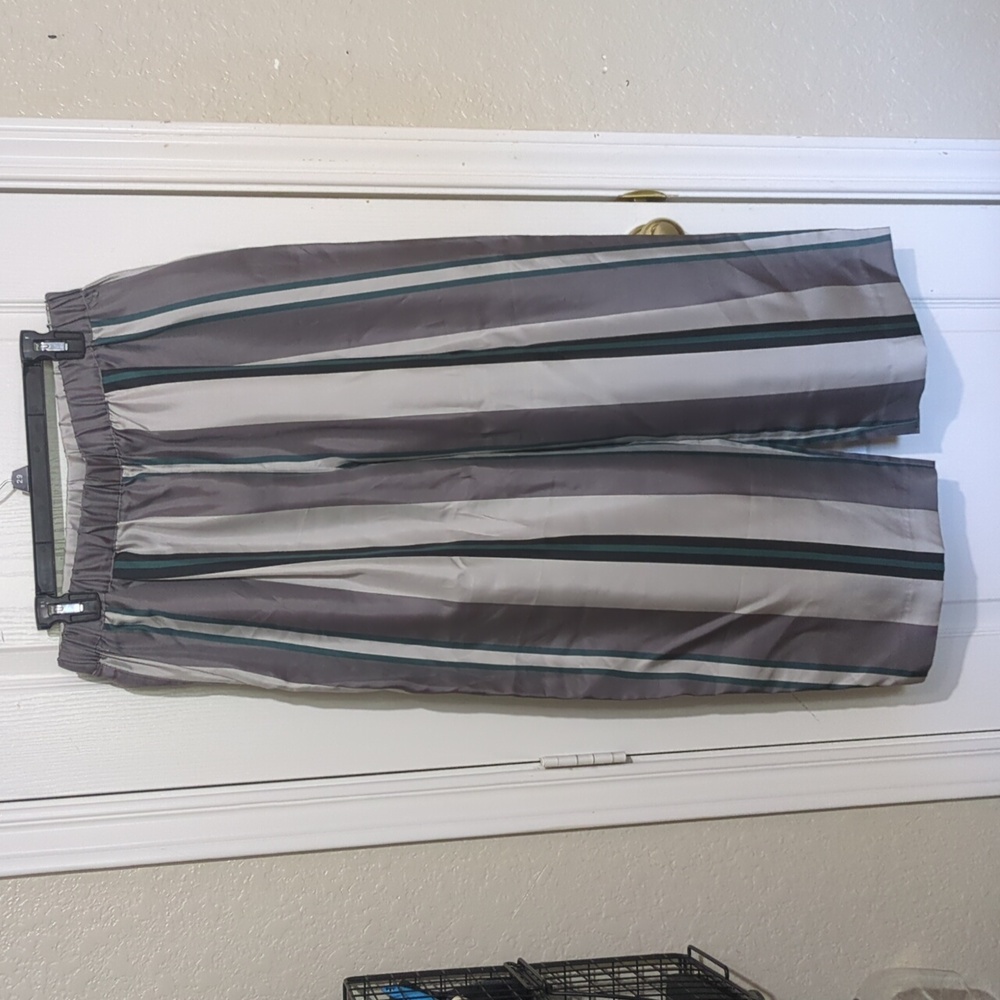 Antonelli Firenze striped silk cropped pants